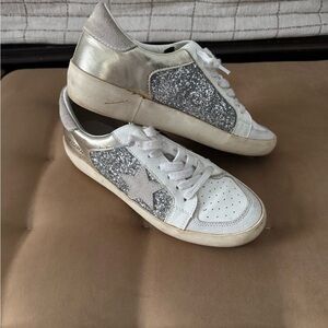 Vintage Havana Silver Glitter Women's Sneakers 10